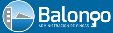 Logotipo corporativo de la oficna de administración de fincas Balongo